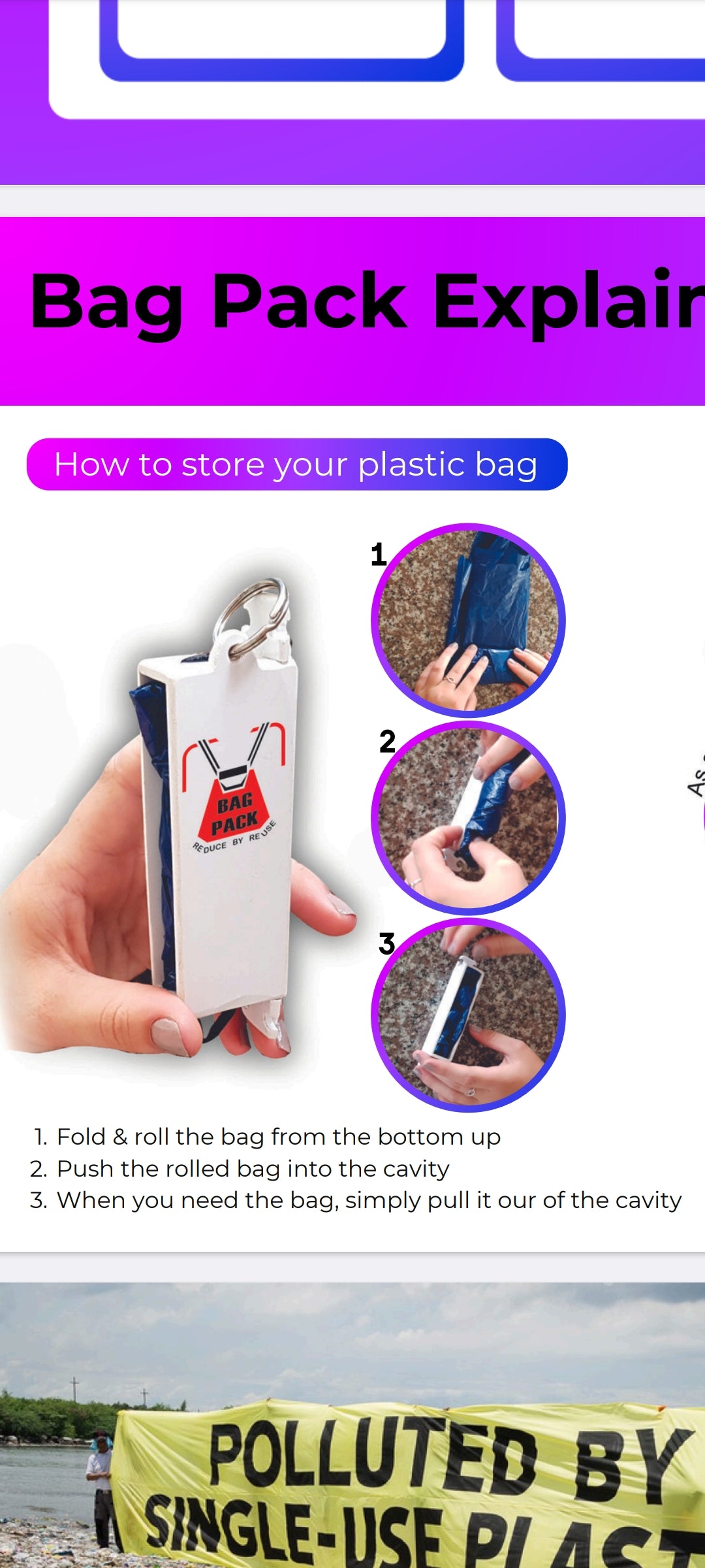 Bag Pack (Re-use single-used plastic bags)